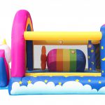 8004 fantasy bounce house with light and sound interaction side view