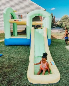 bounce 'n splash island wet or dry bounce house water slide kids play splash pool