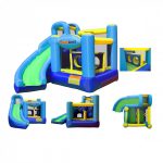 9074b bounceland ultimate combo bounce house with slide features