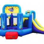 pop star bounce house with slide