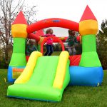 9917 bounceland castle bounce house with slide and hoop