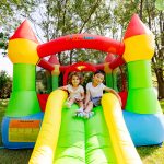 castle bounce house with slide