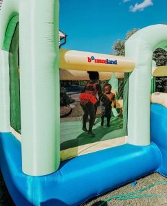 bounce 'n splash island wet or dry bounce house water slide kids play