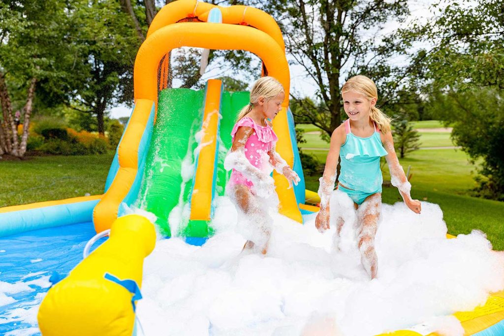 foam water slide kids pool