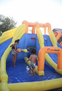 big splash triple water slide water park kids play